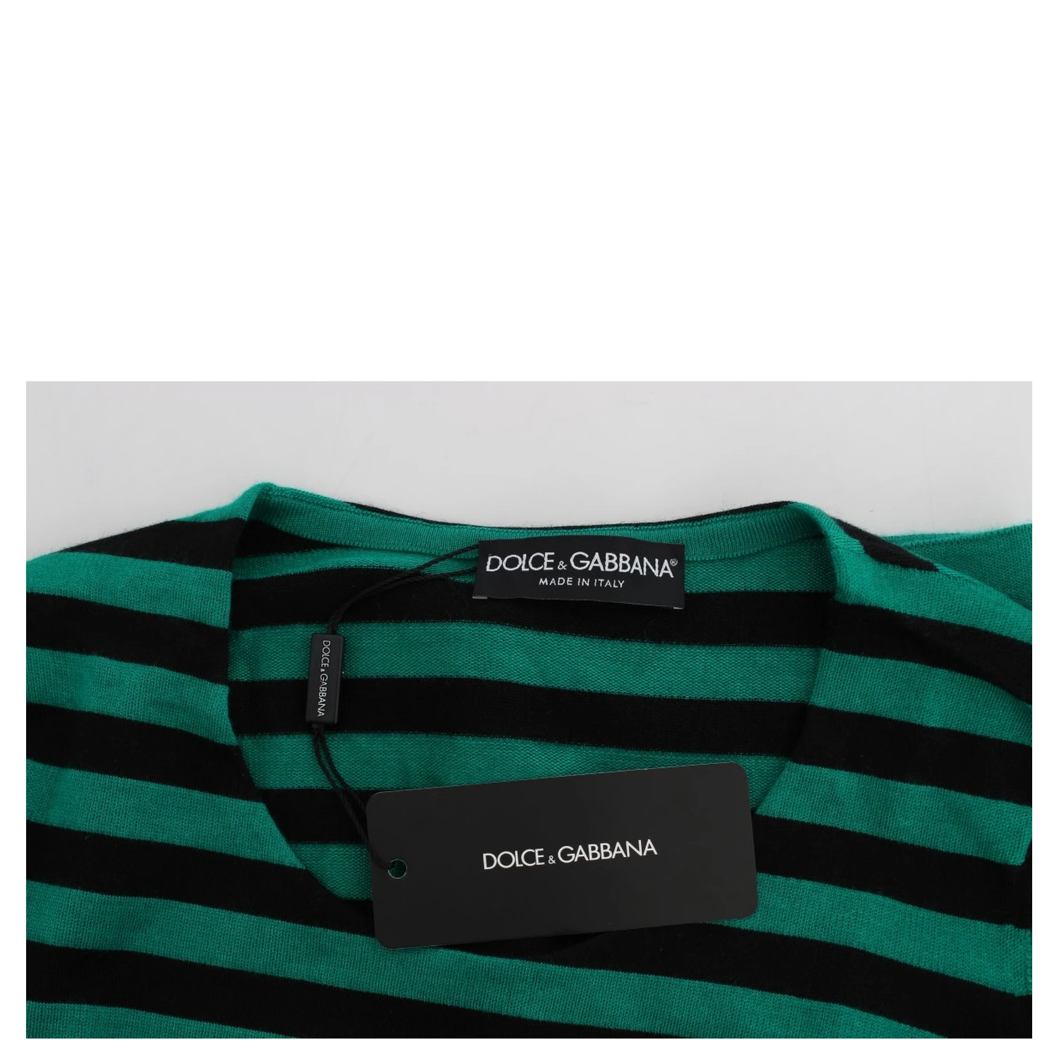 Green Black Silk Cashmere Sweater