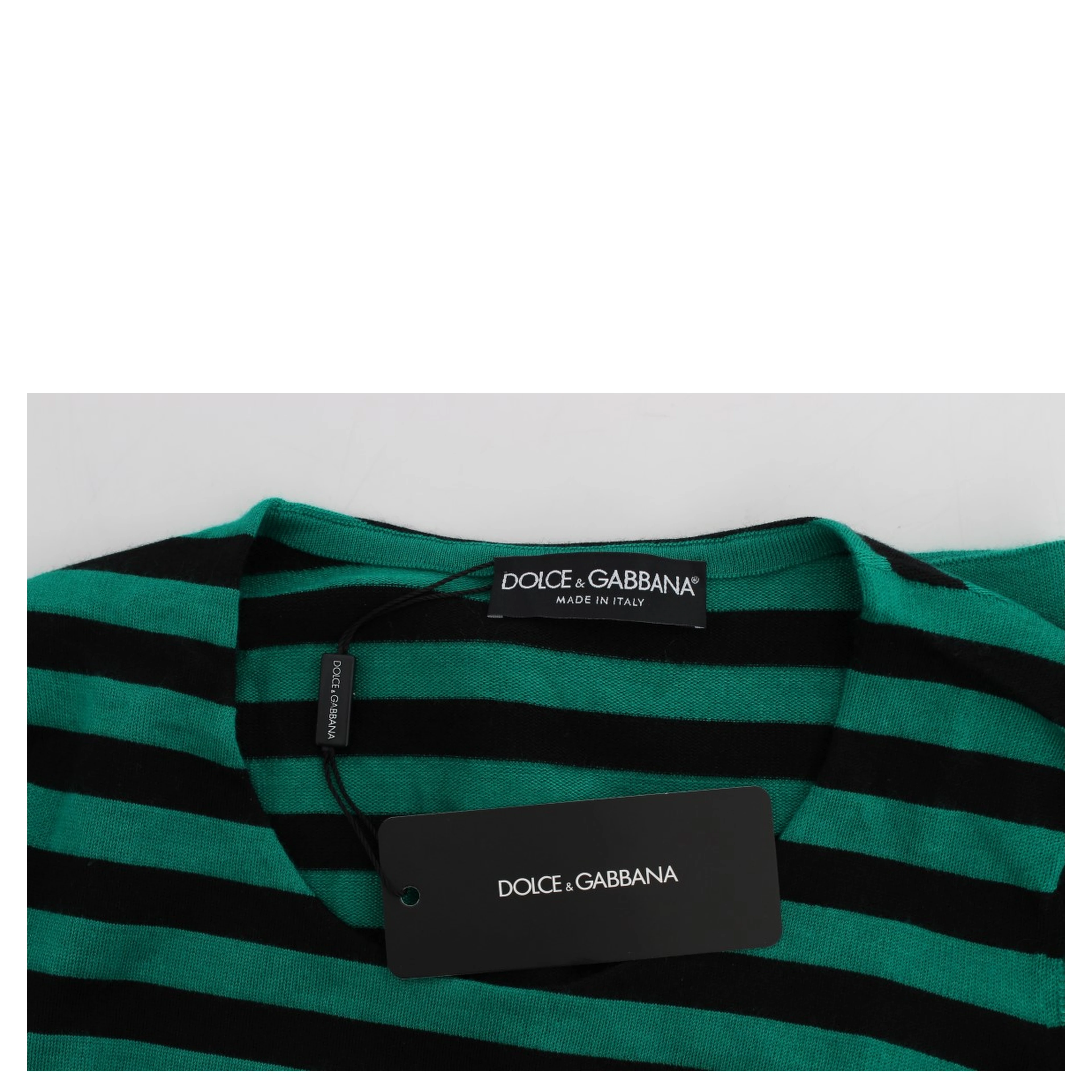 Green Black Silk Cashmere Sweater