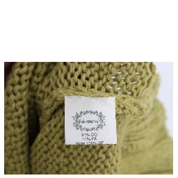 Green Cotton Blend Knitted Sleeveless Sweater