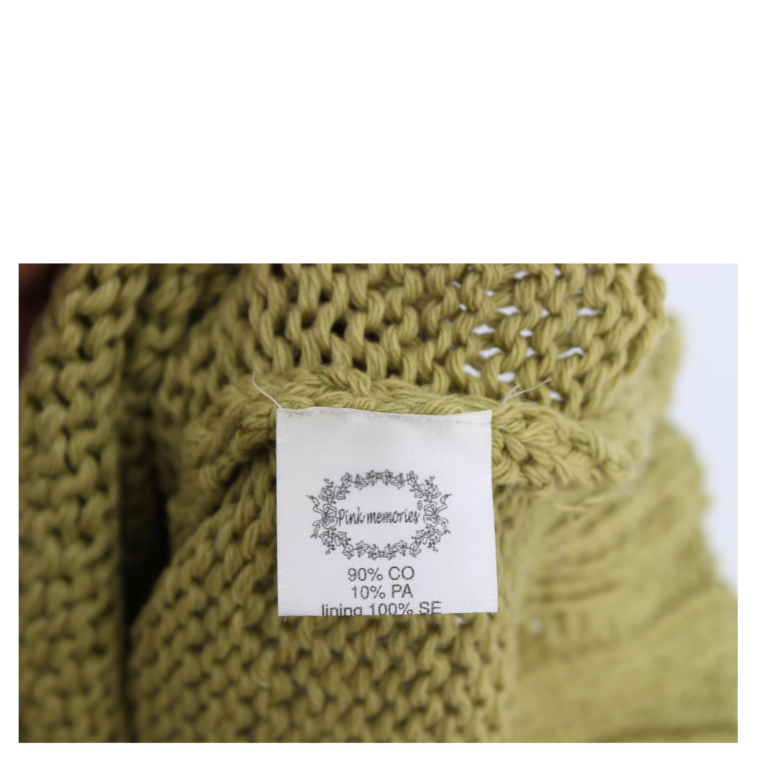 Green Cotton Blend Knitted Sleeveless Sweater