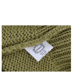 Green Cotton Blend Knitted Sleeveless Sweater