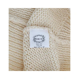 Beige Cotton Blend Knitted Sleeveless Sweater