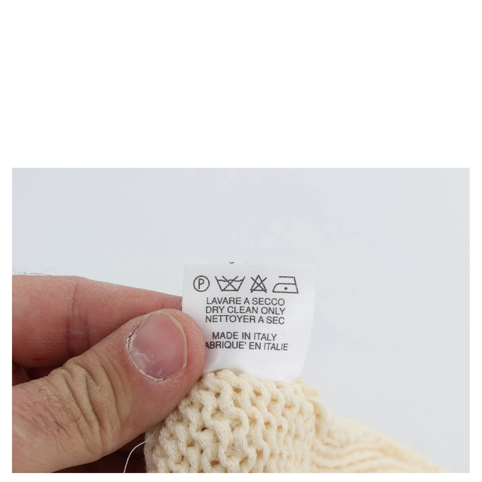 Beige Cotton Blend Knitted Sleeveless Sweater