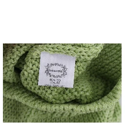 Green Cotton Blend Knitted Sweater