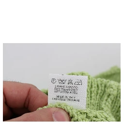 Green Cotton Blend Knitted Sweater
