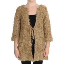 Beige Wool Blend Cape Sweater