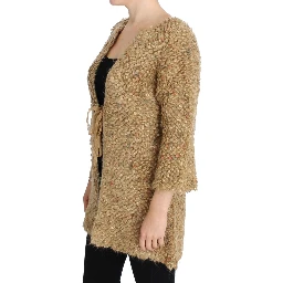 Beige Wool Blend Cape Sweater