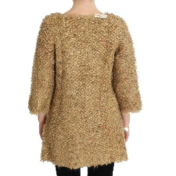 Beige Wool Blend Cape Sweater