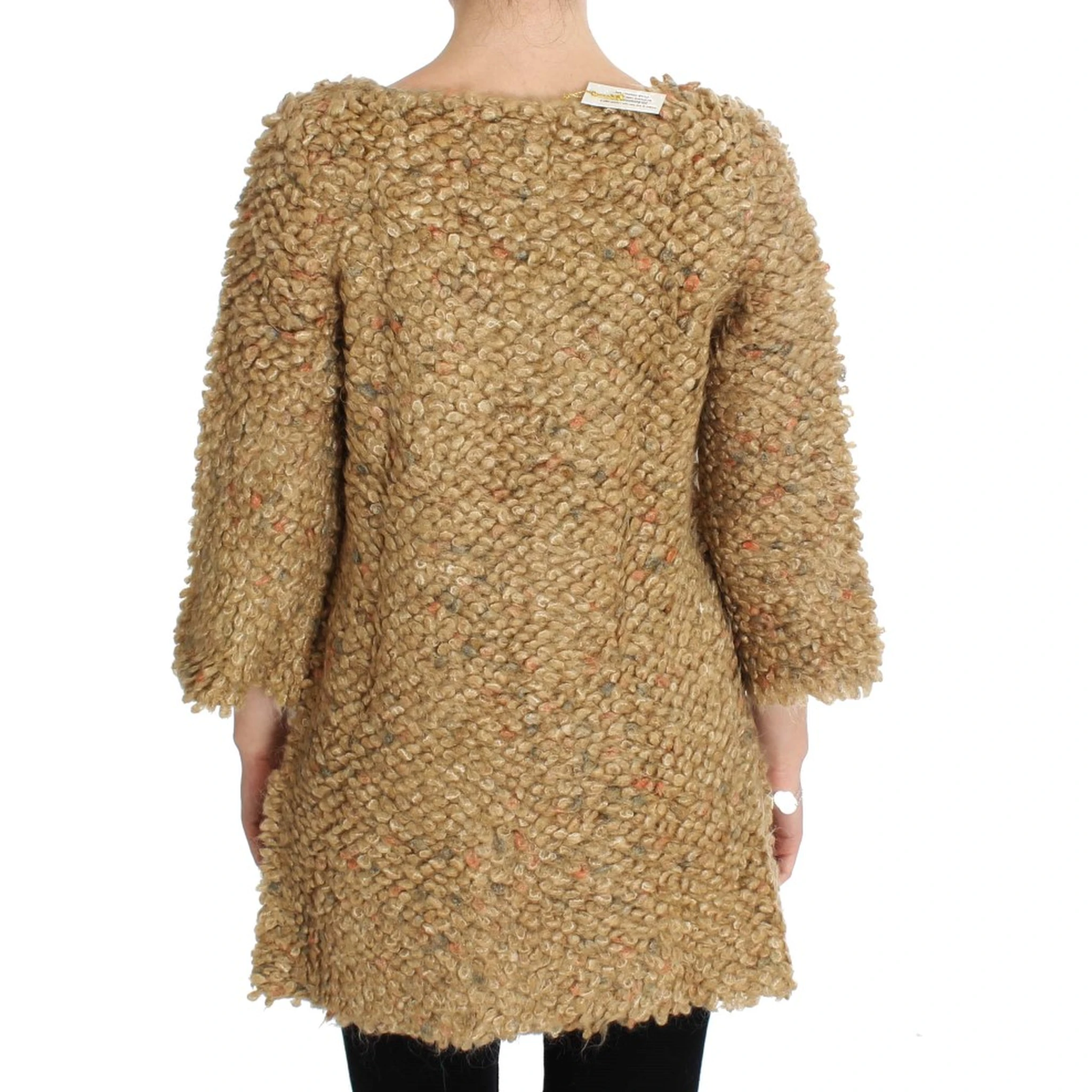 Beige Wool Blend Cape Sweater