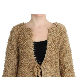 Beige Wool Blend Cape Sweater