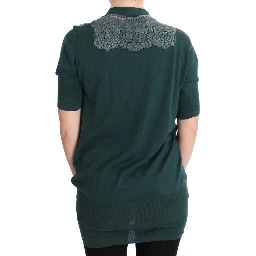 Green Lace Cotton Cardigan Sweater