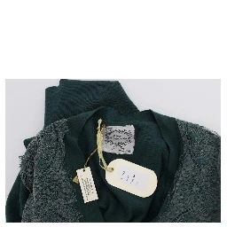 Green Lace Cotton Cardigan Sweater