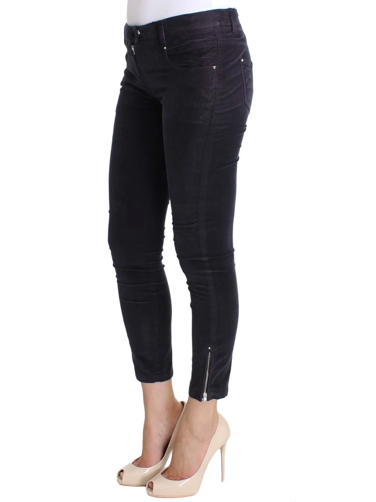 Purple Cropped Corduroys Jeans alternative