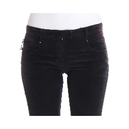 Purple Cropped Corduroys Jeans