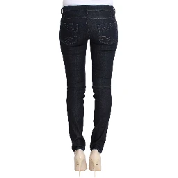 Blue Cotton Stretch Slim Fit Jeans