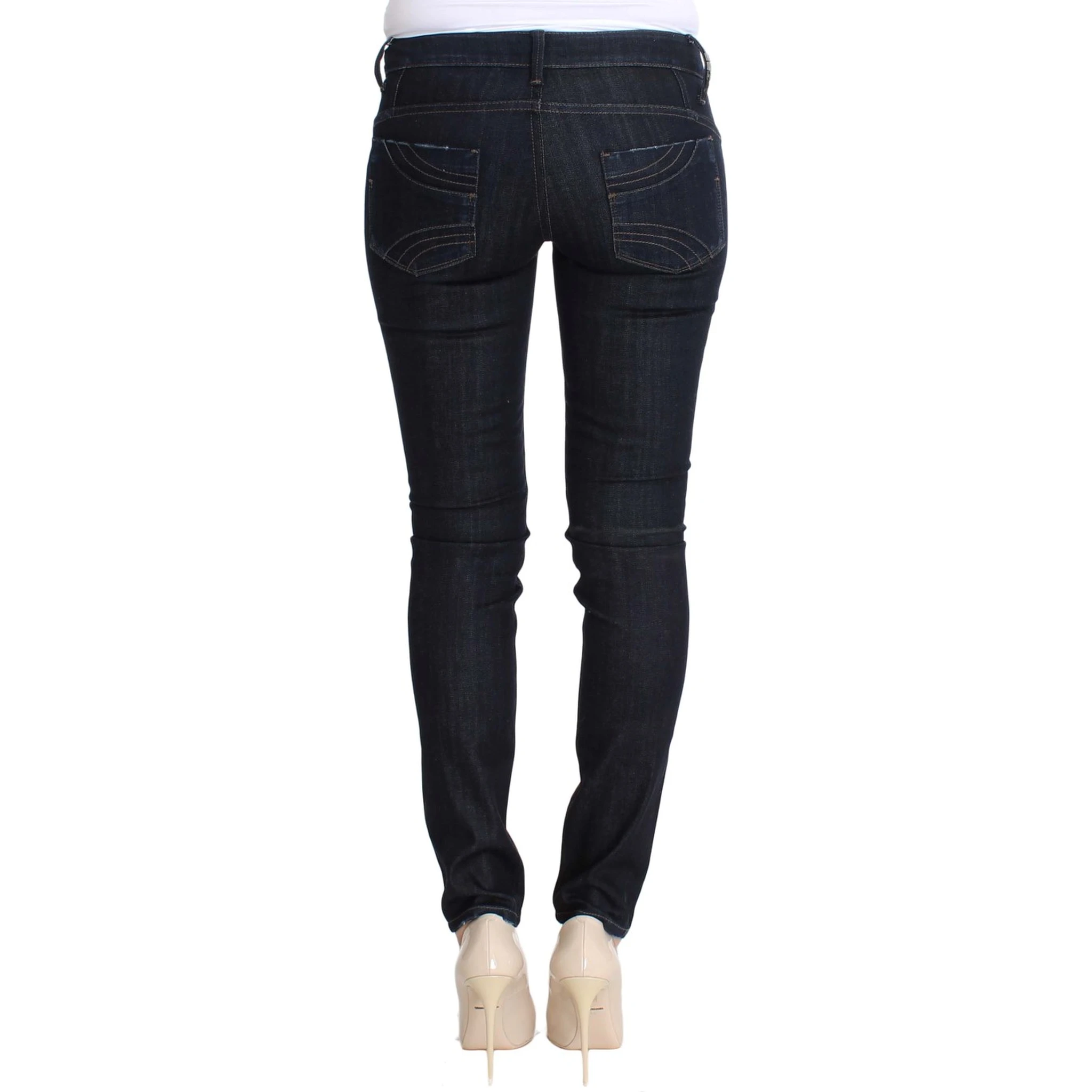 Blue Cotton Stretch Slim Fit Jeans