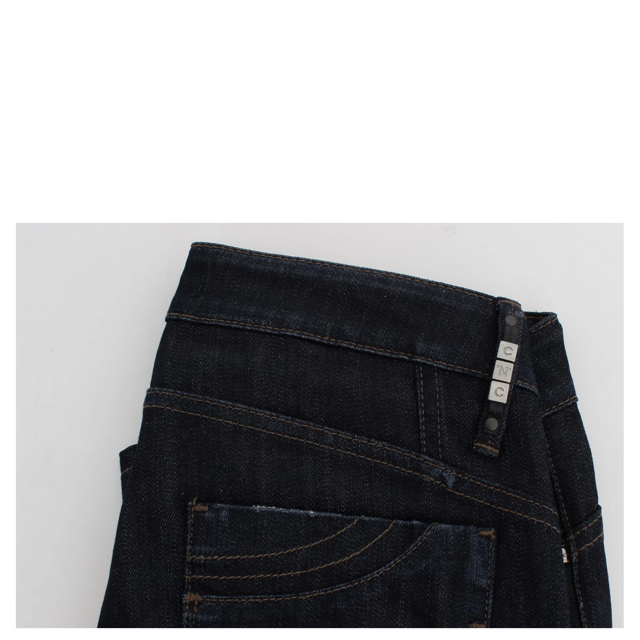 Blue Cotton Stretch Slim Fit Jeans