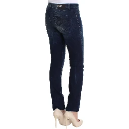 Blue Wash Cotton Slim Fit Skinny Jeans
