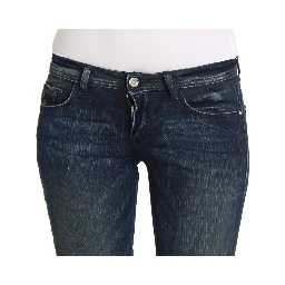 Blue Wash Cotton Slim Fit Skinny Jeans