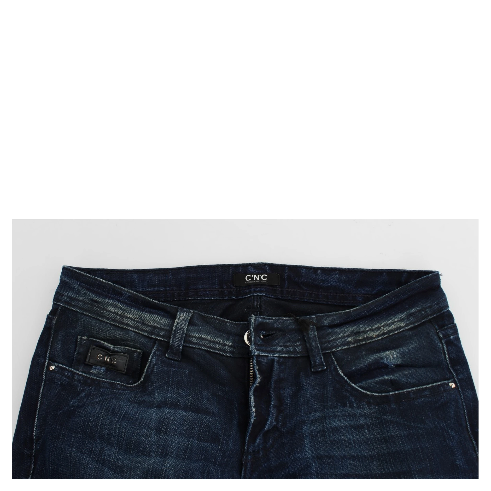 Blue Wash Cotton Slim Fit Skinny Jeans