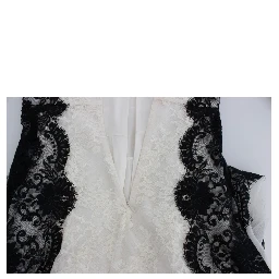 White Floral Lace Full Length Gown Dress