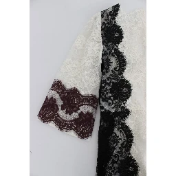 White Floral Lace Full Length Gown Dress