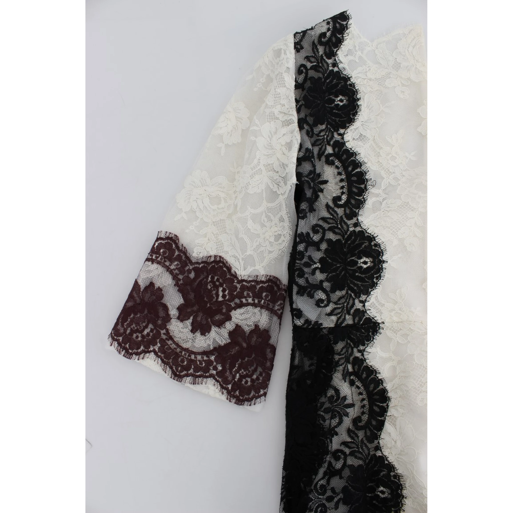 White Floral Lace Full Length Gown Dress