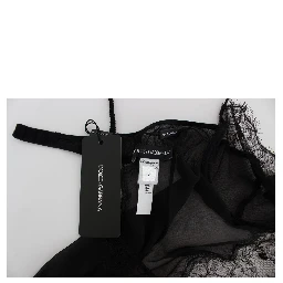 Black Silk Lace Babydoll Lingerie Top