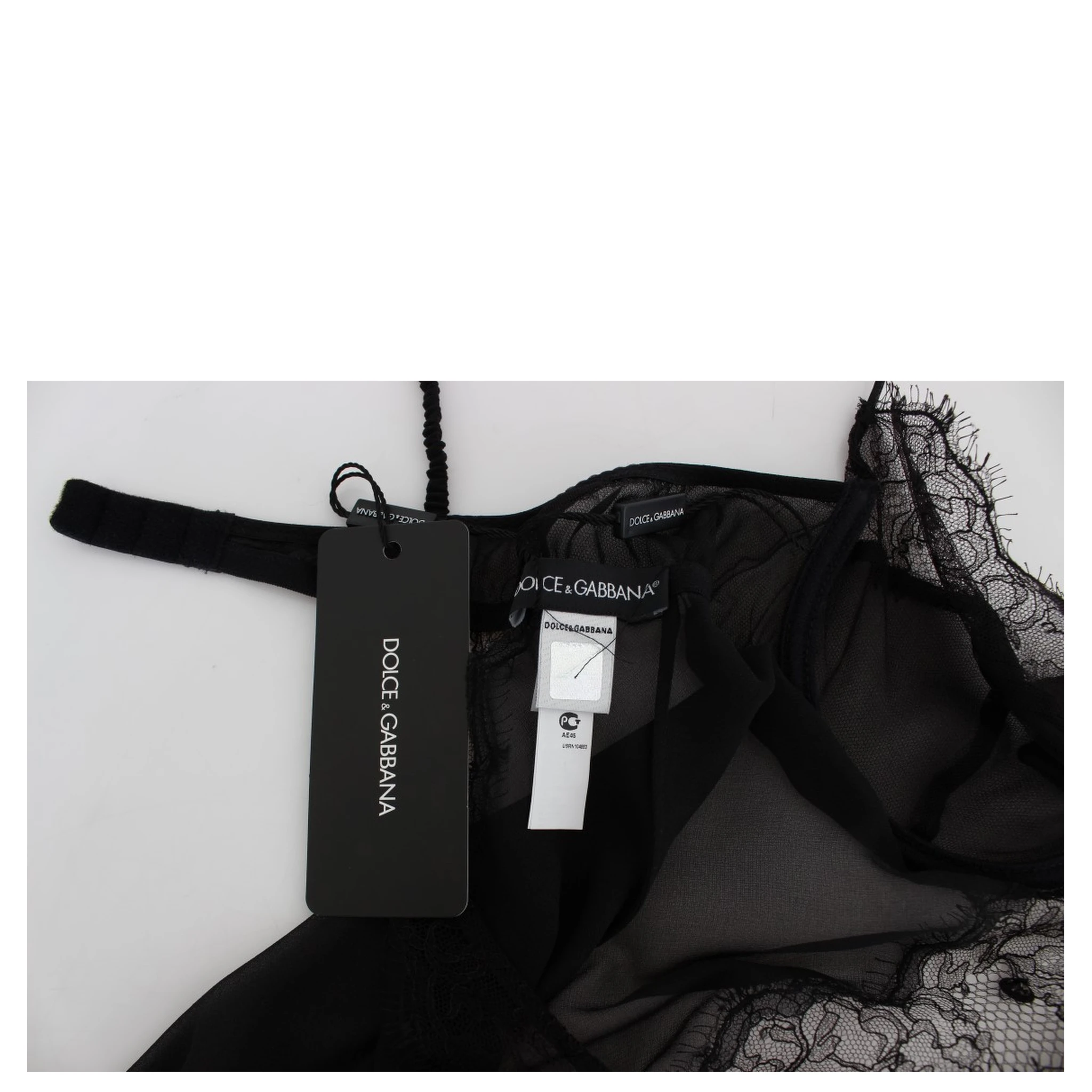 Black Silk Lace Babydoll Lingerie Top