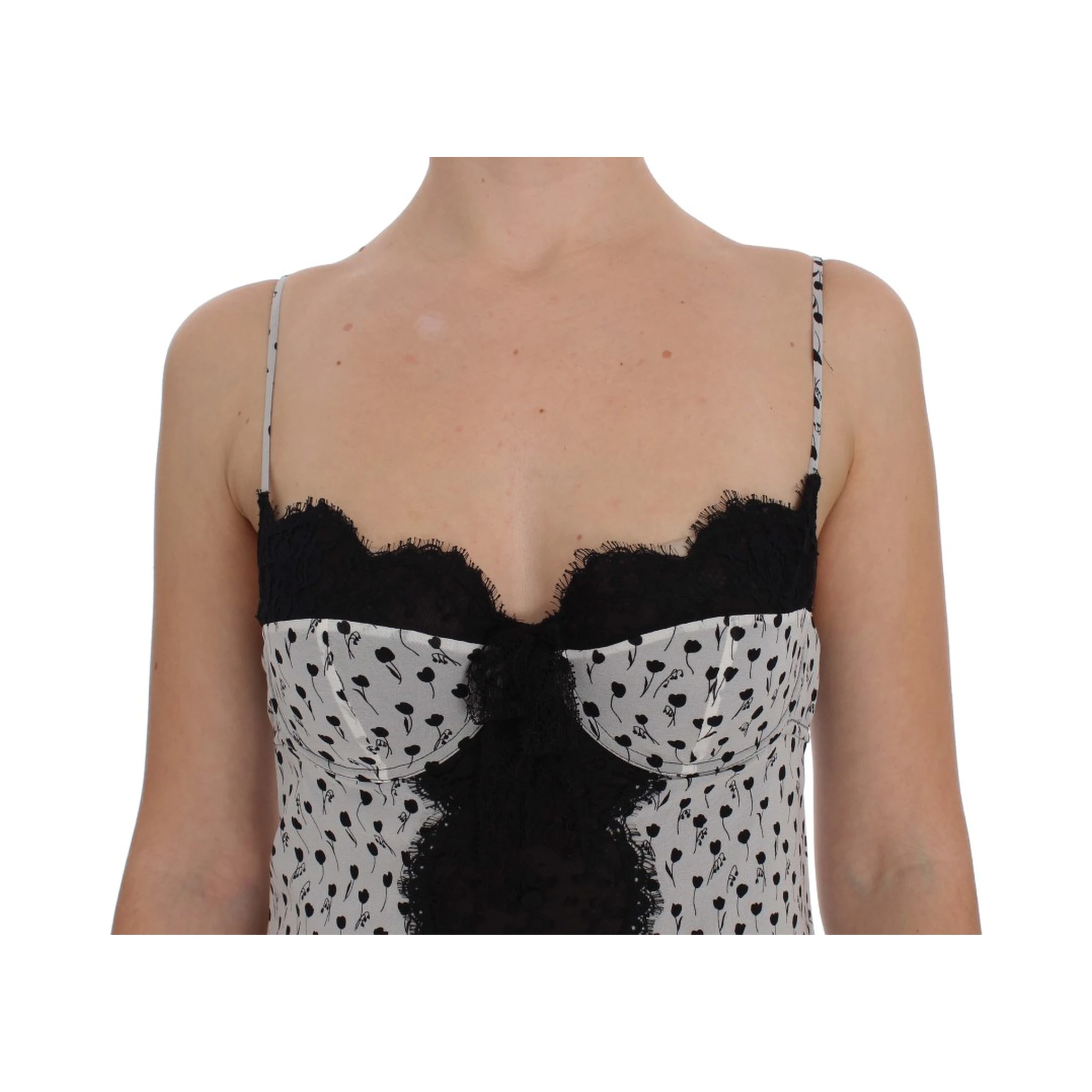 Black Silk Lace Babydoll Lingerie Top