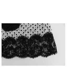 Black Silk Lace Babydoll Lingerie Top