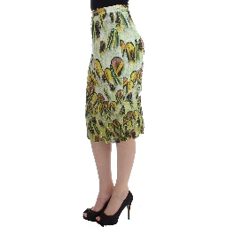 Multicolor Organza Pencil Skirt