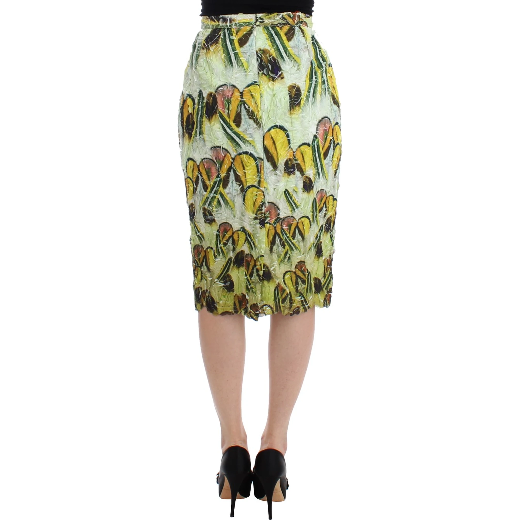 Multicolor Organza Pencil Skirt