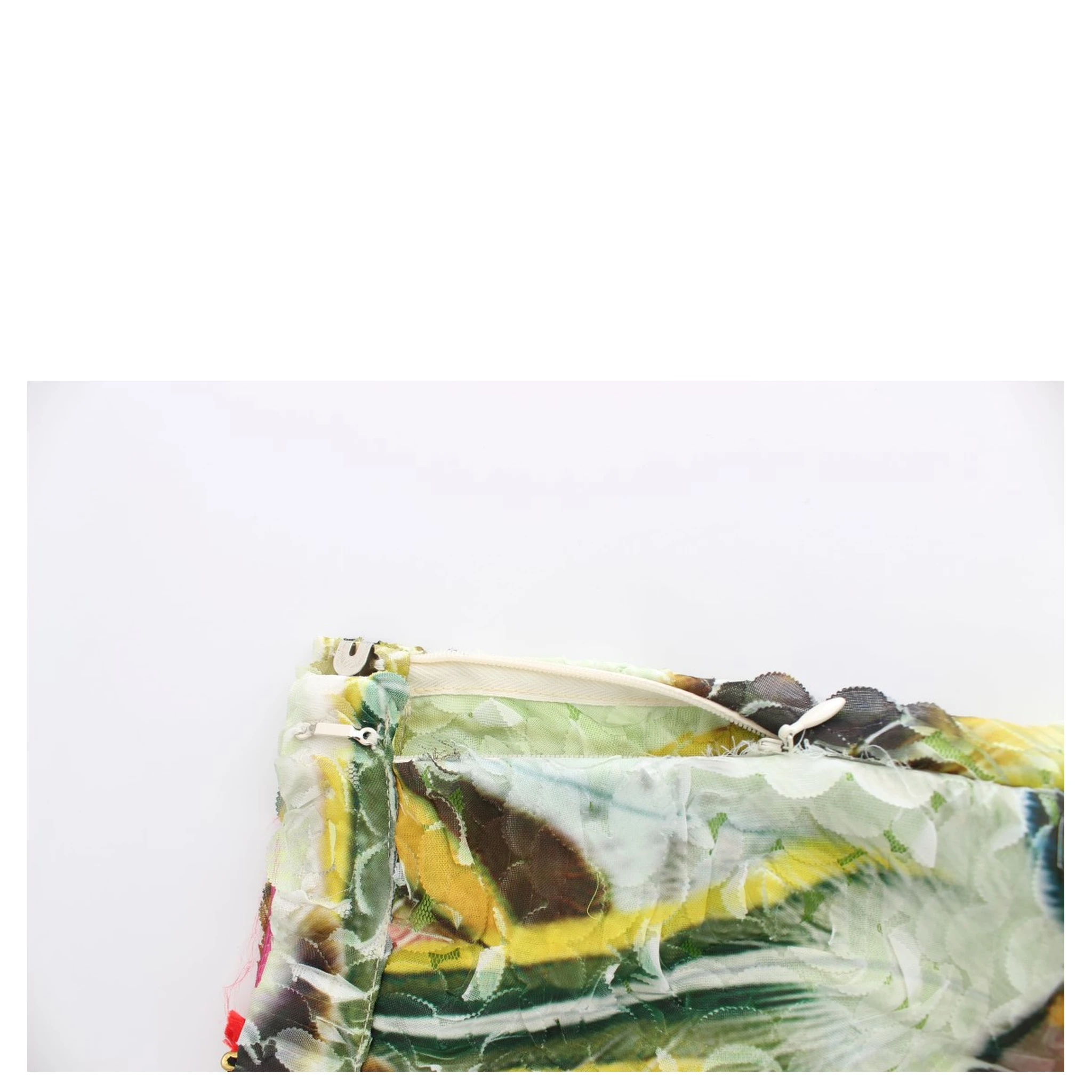 Multicolor Organza Pencil Skirt