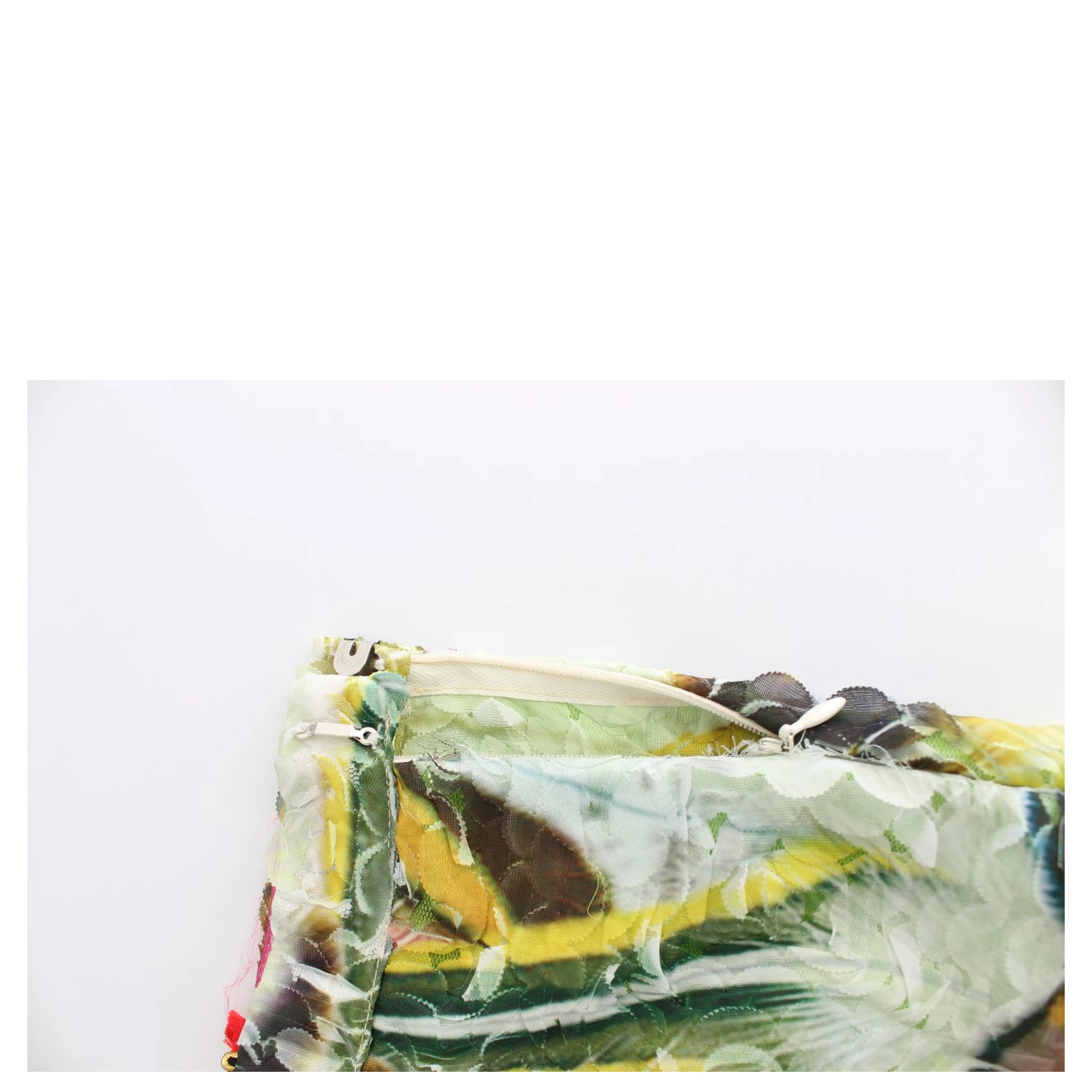 Multicolor Organza Pencil Skirt
