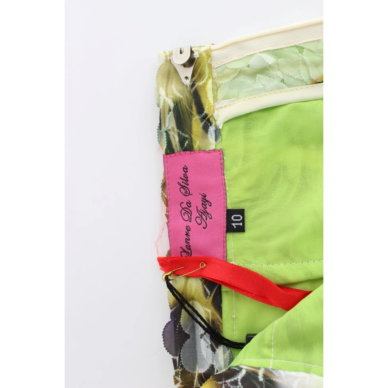Multicolor Organza Pencil Skirt