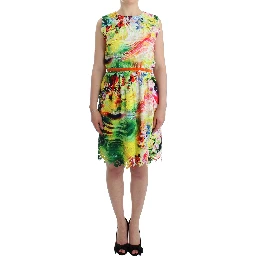 Multicolor Organza Sheath Dress