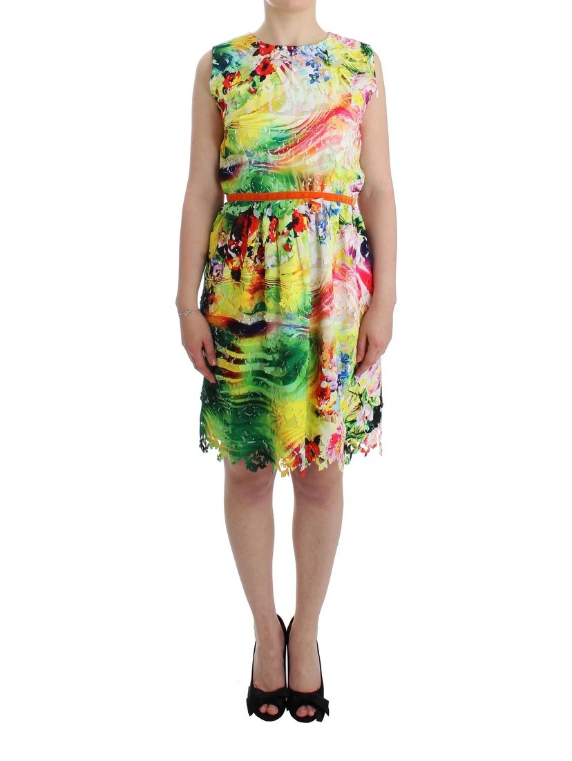 Multicolor Organza Sheath Dress