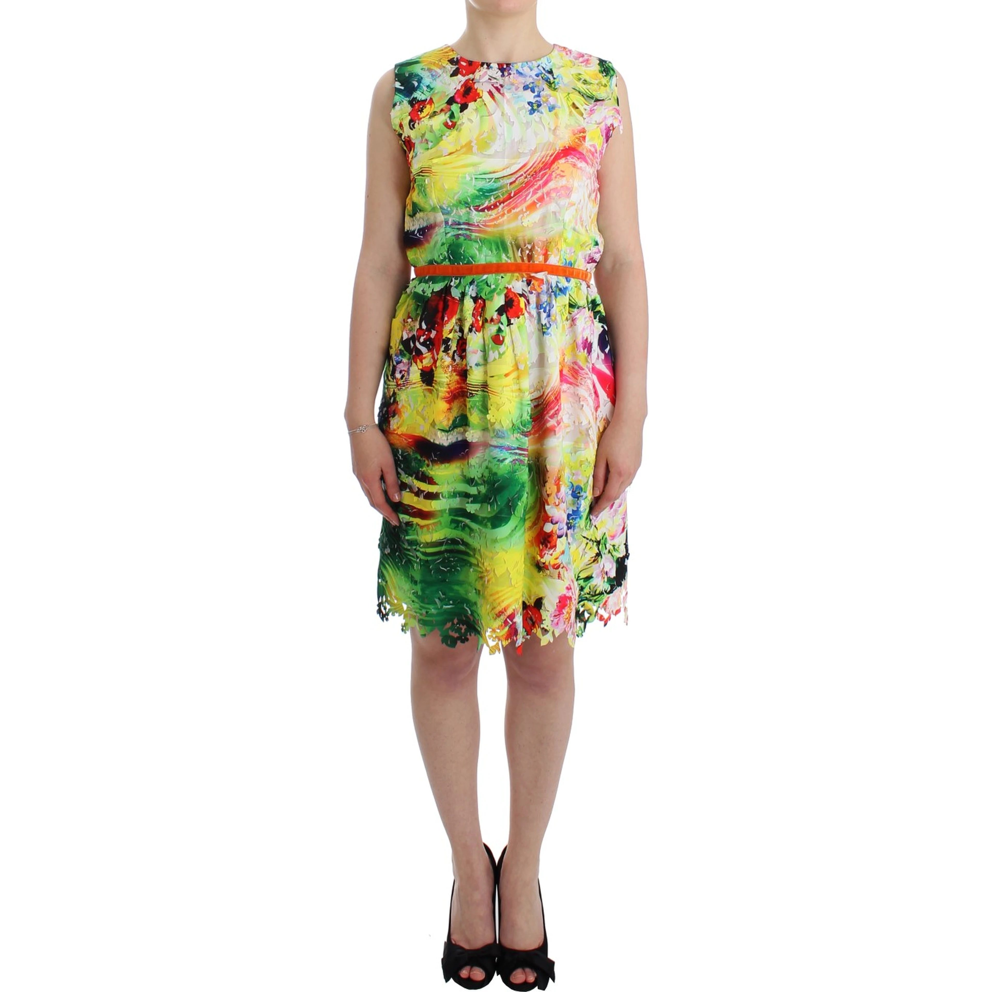 Multicolor Organza Sheath Dress