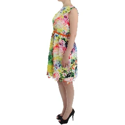 Multicolor Organza Sheath Dress