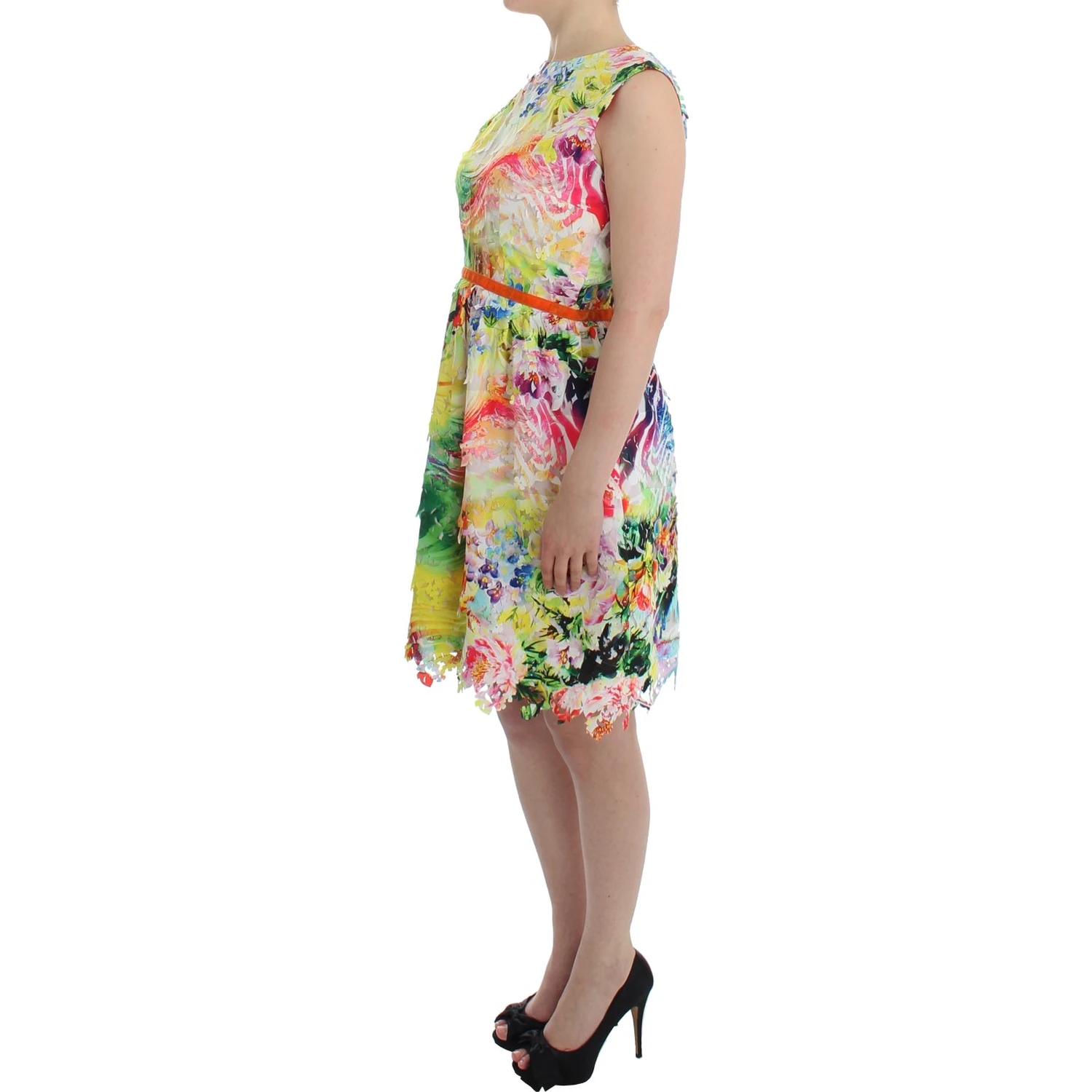 Multicolor Organza Sheath Dress