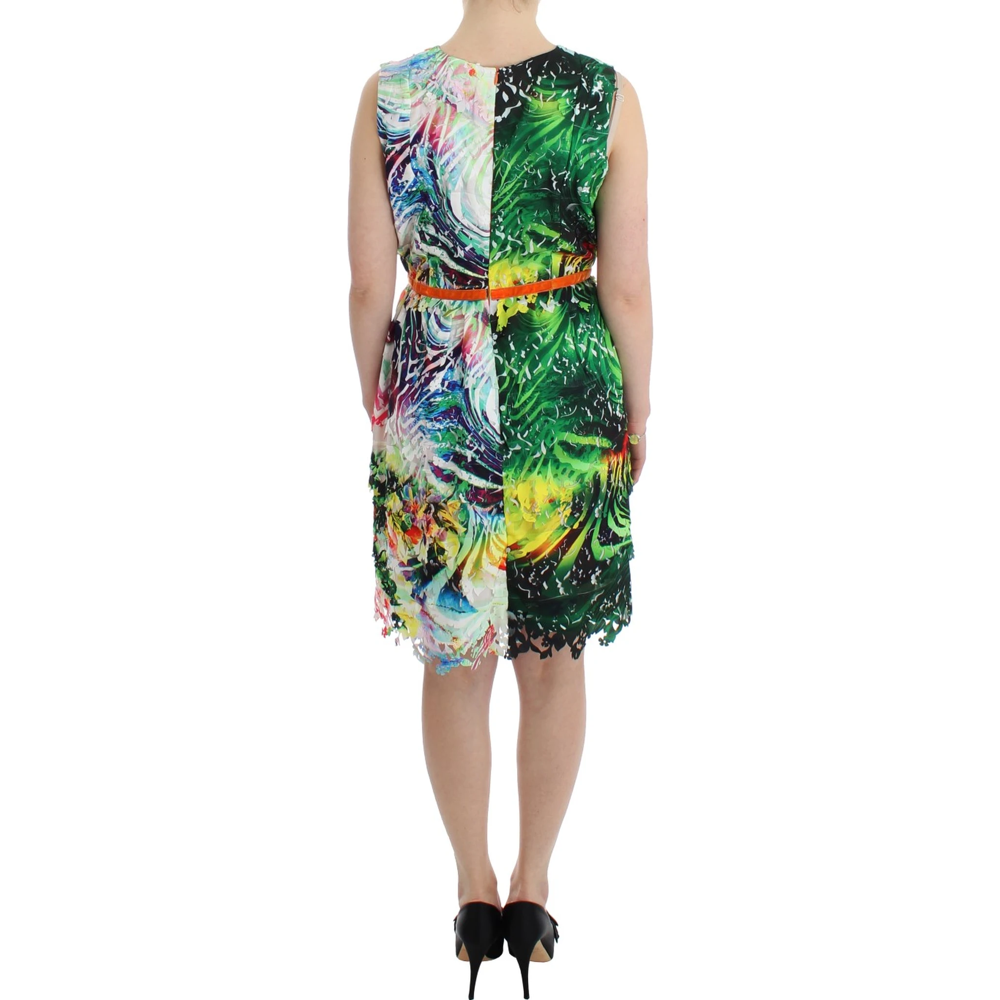 Multicolor Organza Sheath Dress