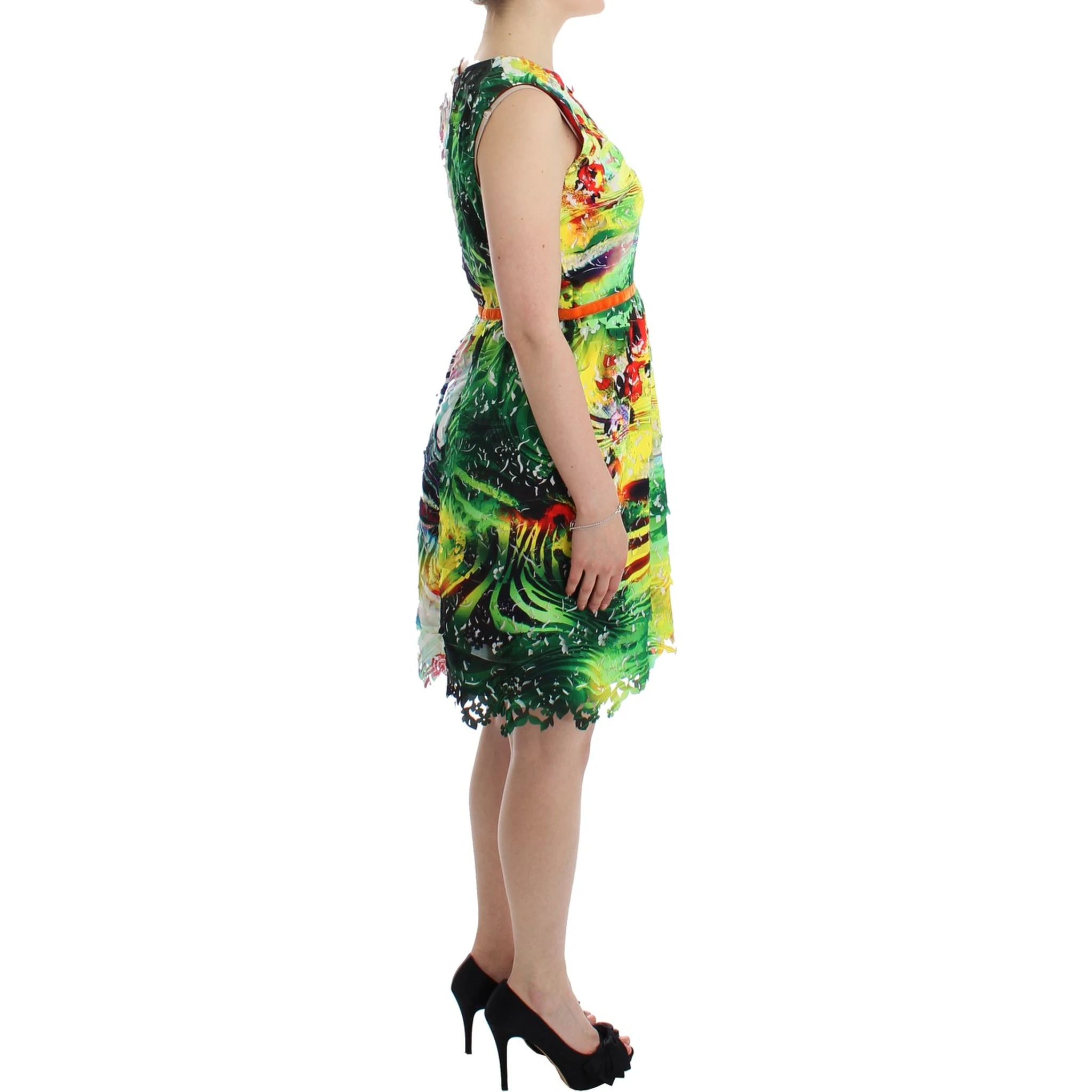 Multicolor Organza Sheath Dress