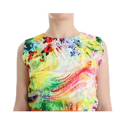 Multicolor Organza Sheath Dress