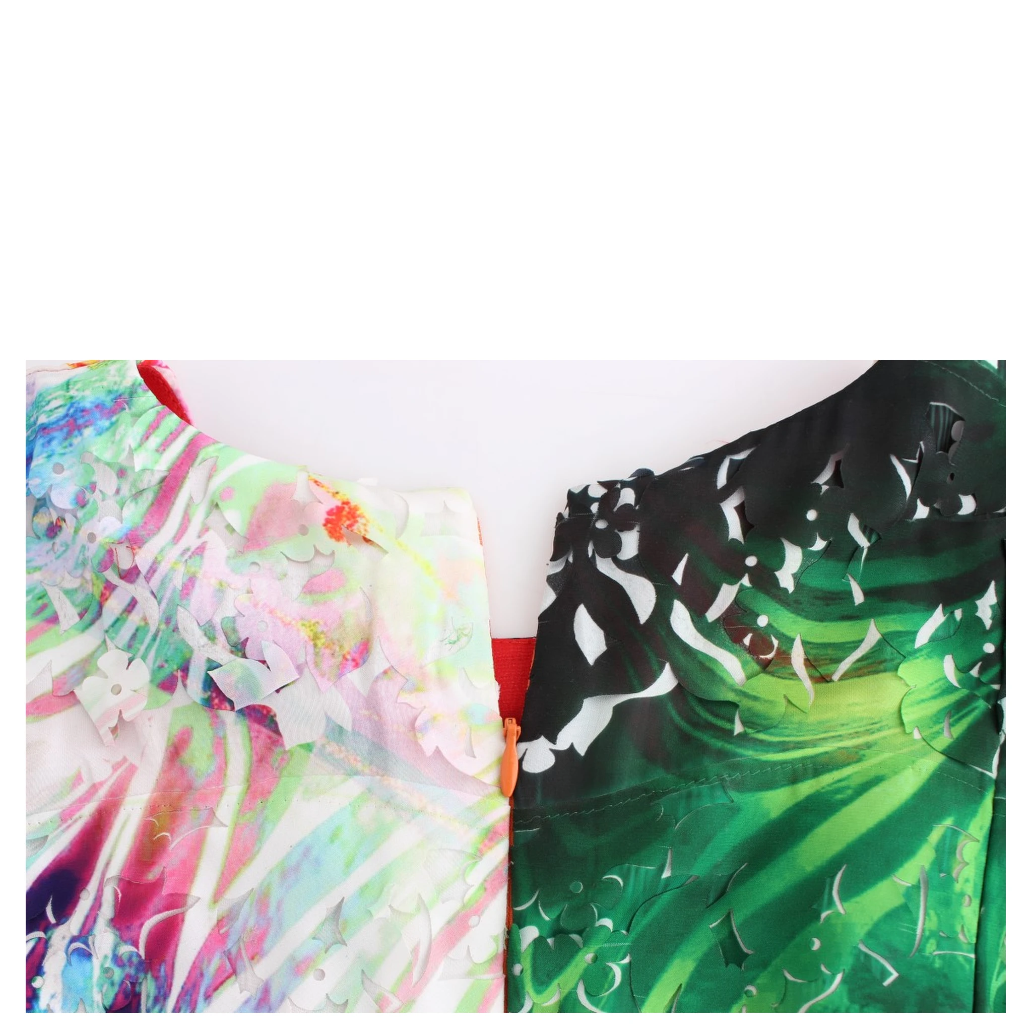 Multicolor Organza Sheath Dress