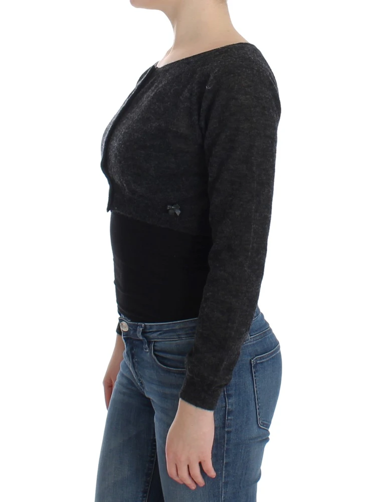 Gray Knit Wool Cardigan Sweater alternative