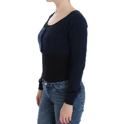 Blue Cashmere Cardigan Sweater
