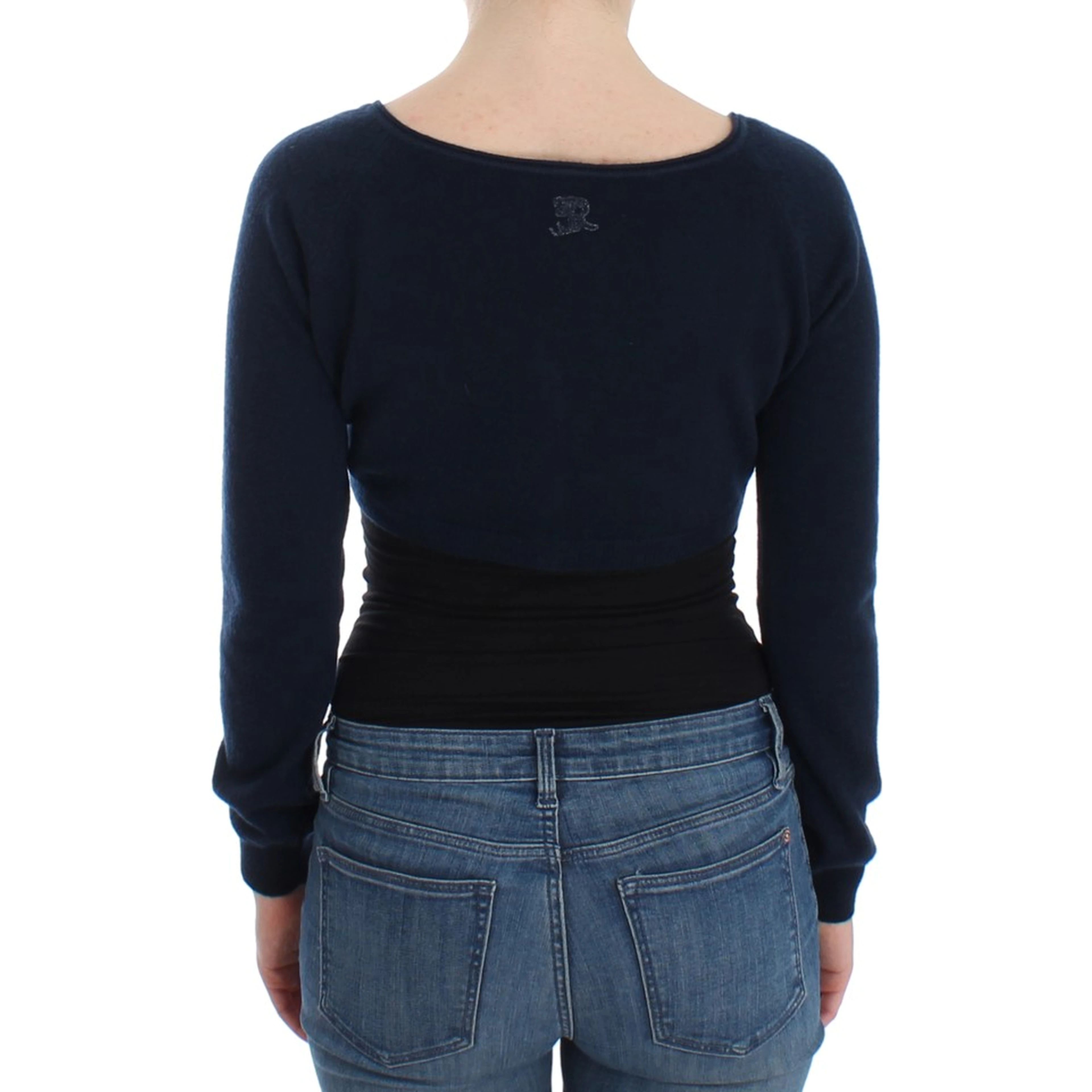Blue Cashmere Cardigan Sweater