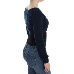 Blue Cashmere Cardigan Sweater