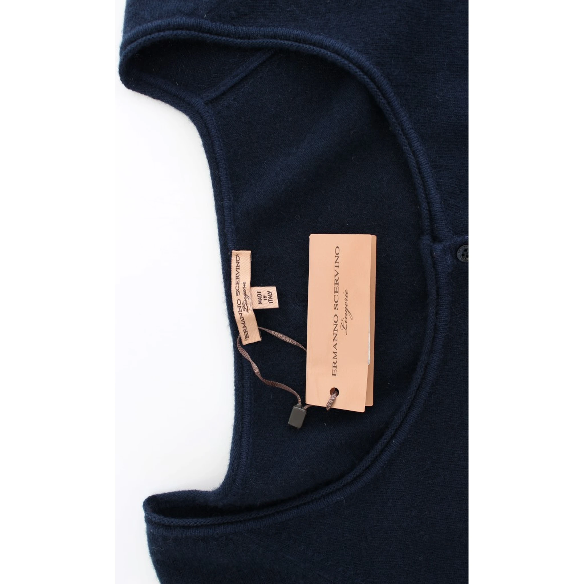 Blue Cashmere Cardigan Sweater